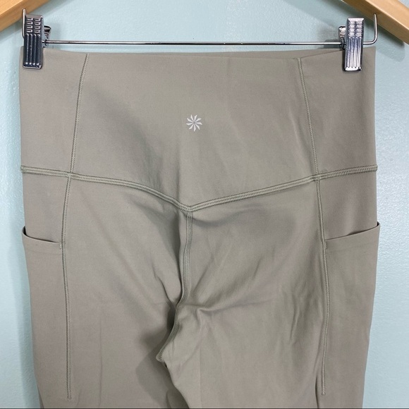 Athleta Salutation Stash Pocket II Cinch 7/8 Tight in Sage Sz M Style 599729 - Picture 6 of 9